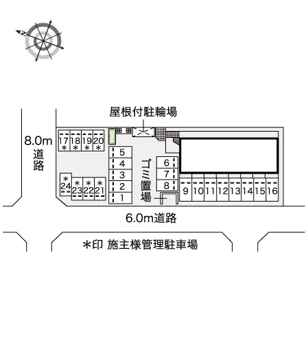 ★手数料０円★日進市米野木町　月極駐車場（LP）